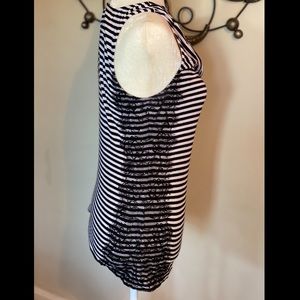 Black & White Striped LOFT Tank